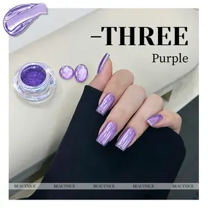 BEAUTNICE Chrome Nail Mirror Powder - Iceland Blue, Rose Red, Purple, Sweet Peach for Stunning Nail Art