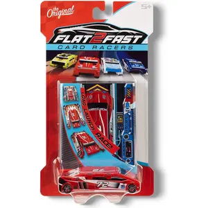 Red 72 Card Racer |   Load, Launch, Race - Pocket-Sized Racecar Toy Ages 5 and up (Sold Each)