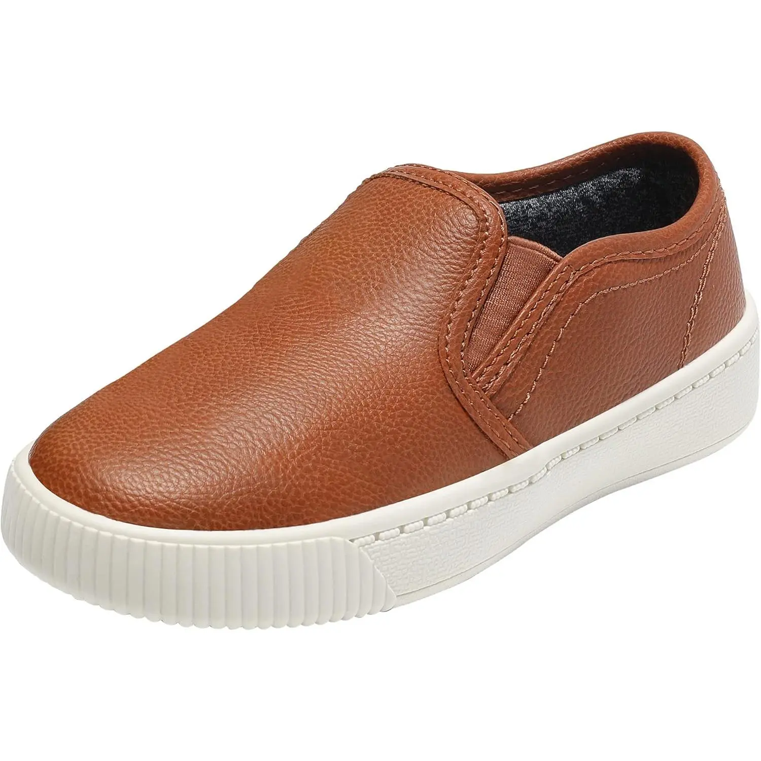 Boys' Light Casual Dress Shoes, Slip-On Faux Leather Loafers for Toddlers & Kids with Cushioned Insole for All-Season Comfort, Light Casual Shoes, Leisure Shoes