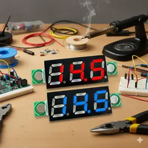 Professional Digital Multimeter 0.28" LED Display High Brightness DC Tester 2.5-30V Car Battery Voltage Meter Multifunction Electrician Tool for Electronic Repair & DIY Projects