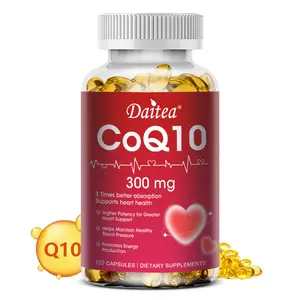 Daitea Coenzyme Q-10 300 mg Health Supplement for Heart Health Energy & Stamina,120 Capsules