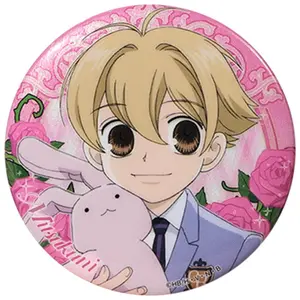 58mm Anime Ouran Oran High School Host Club Fujioka Haruhi Kyoya Ootori Cosplay COSTUME Badge Pin SPTE Tinplate Brooch Prop Gilf
