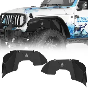 Hooke Road Aluminum Front Wheel Well Liners Inner Fender Liners for 2018-2026 Jeep Wrangler JL & 2020-2026 Gladiator JT(Excluding Rubicon 3.6L Engine)