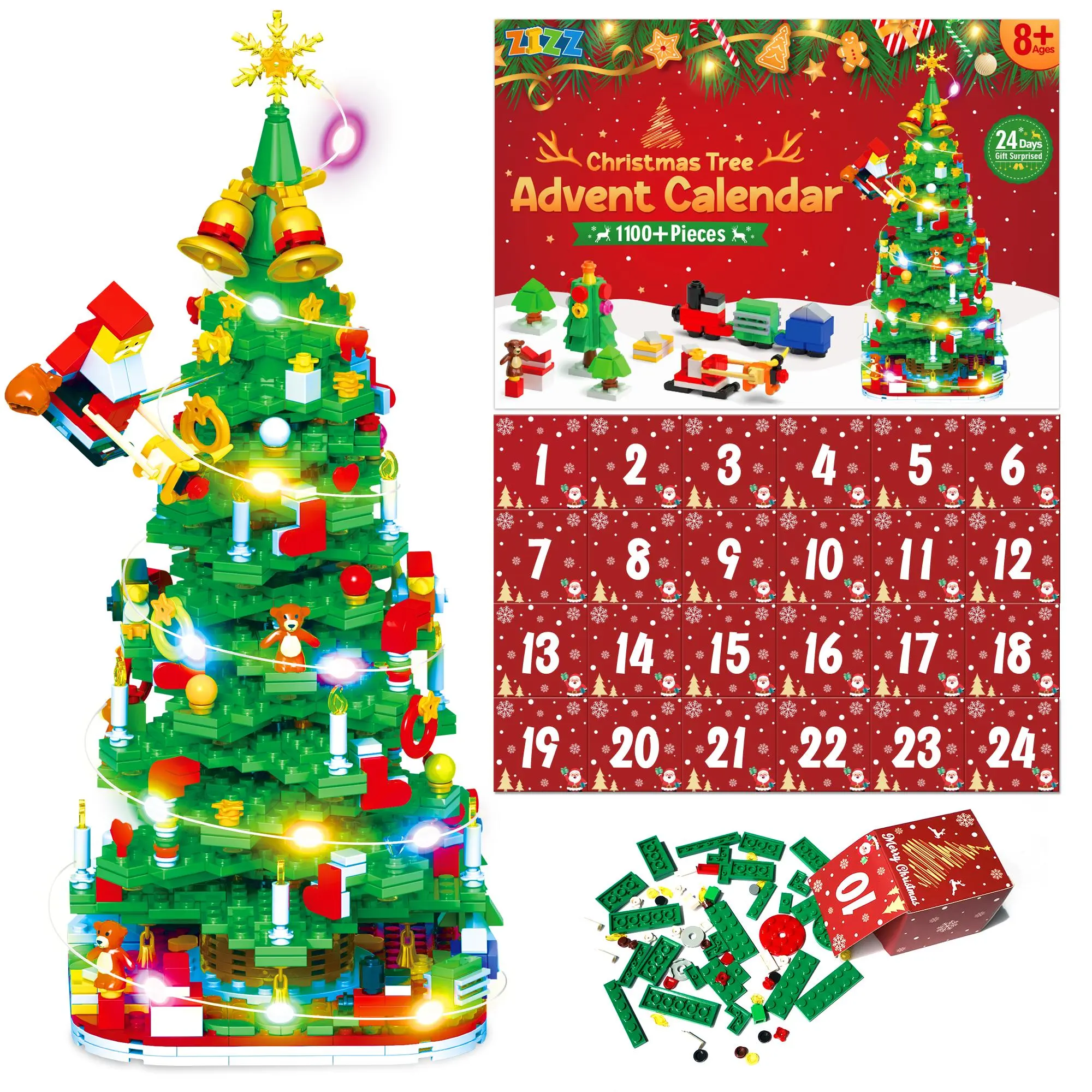 24 Days Christmas Building Blocks Advent Calendar