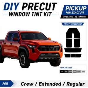 Automotive Custom Size Precut Window Tint - Easy to Apply DIY Installation Pre Cut Tint Kit, Sun protection UV Protection & Car Styling Pick Up Crew/Extended/Regular