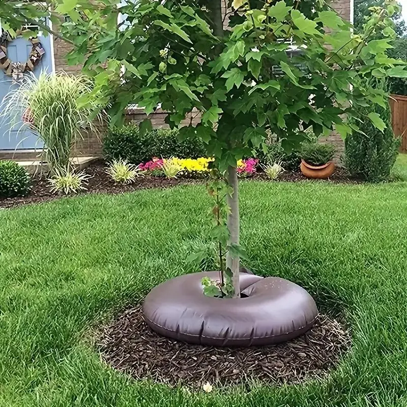 10 Gallon PVC Tree Watering Bag, Slow Release Irrigation System for Trees, Shrubs & Flowers, Ideal for Garden Supplies, Healthy Growth, Outdoor Conditions, Non-pressure Gravity-fed Plant Waterer with Easy-fill Valve