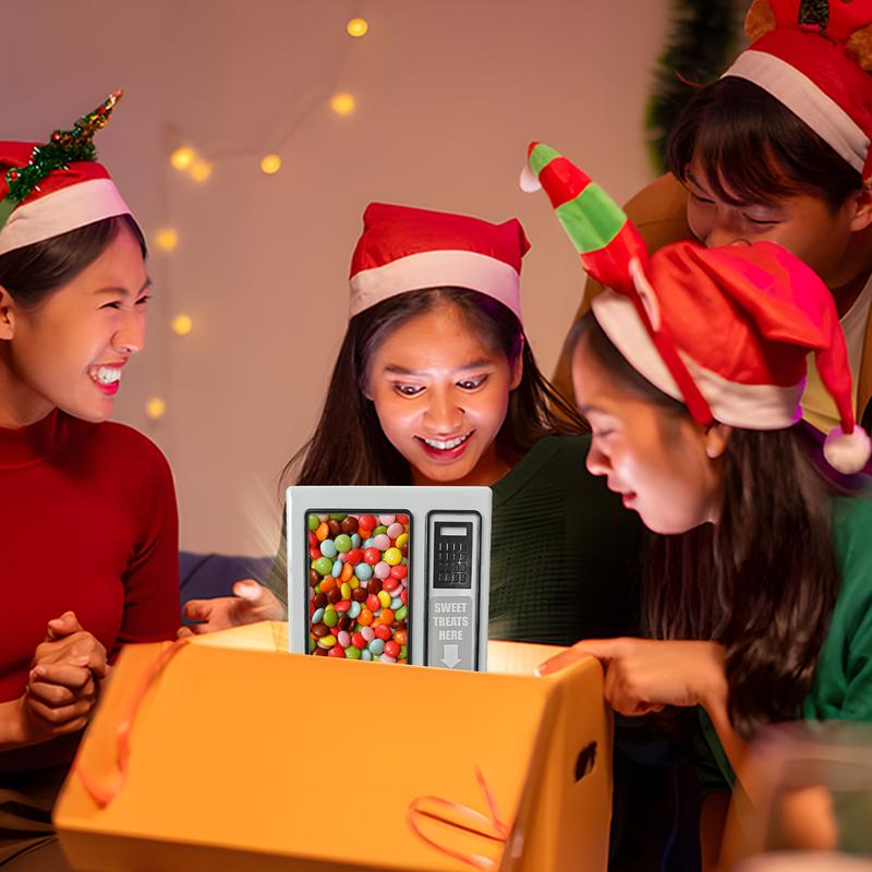 Mini Vending Machine- Classic Retro Design Sweets Holder & Dispenser，Ideal For Desktops, Classrooms, Parties & Many More | Suitable For Gumballs, Candy’s & Sweets