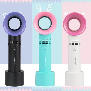 Portable USB Rechargeable Mini Fan Eyelash Fan Dryer Bladeless Handheld Fan for Eyelash Extension, Air Conditioning Blower for Essential Eyelash Extension Supplies