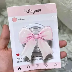 Pink Bow Magsafe Grip, Mangetic Popsocket, E Reader Grip Kindle Accessories, Girly Phone Holder Pink Bow Magsafe Grip, Mangetic Popsocket, E Reader Grip Kindle Accessories, Girly Phone Holder