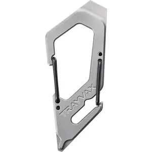 Talon Carabiner Clip Multi-Tool, S35VN Stainless Steel Quick Release Keychain Multitool with Bottle Opener and Screwdrivers, Silver