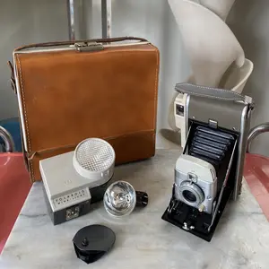 Polaroid Highlander Land Camera Model 80B | Historical Significance Includes Accesories and Case