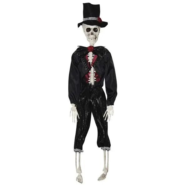 16" Hanging Skeleton Groom Halloween Decoration