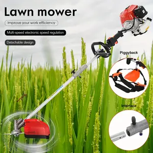 52cc Gasoline Lawn Mower, 5in 1/ 2in 1Grass Cutting, High Branch Saw, Hedge Trimmer, Small Household Multifunctional Soil Loosening And Trenching Machine