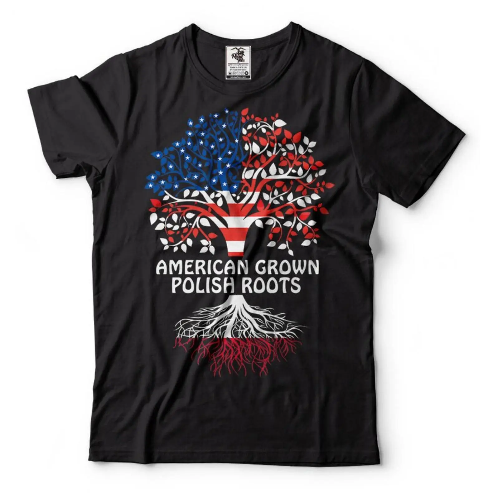Cotton Knit Round Neck Short-Sleeve Sporty Sports Top - American Grown Polish Roots Casual Tshirt, Sporty Sports Tops