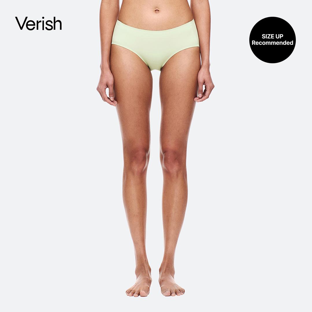 [VERISH] Cool Fit Panty - SIZE UP RECOMMENDED - Seamless No-Show Underwear for Women - Mid-Rise Fast-Drying Cooling Everyday Comfort