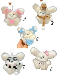 Small Dog Series Bag Charm Keychain Pendant, Casual Style Accessory, Compatible with Airline Tag Wallet, Perfect Gift for Bags and Backpacks