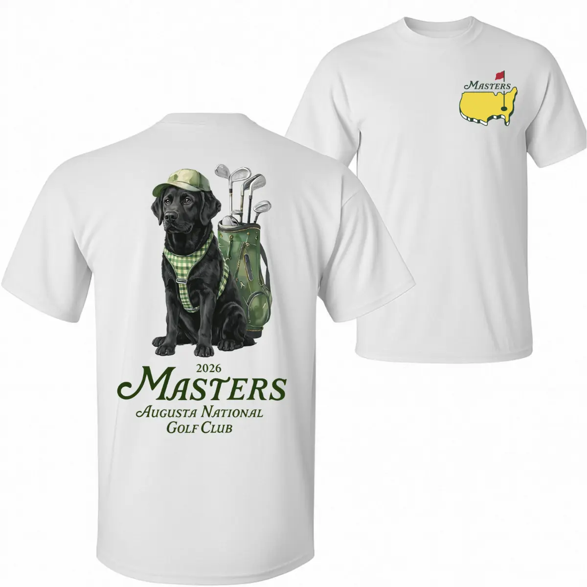 Goft Dog Shirt 2026 Retro Black Labrador Unisex T-shirt, Funny Goft Cute Dog Golf Lover Gifl, Goler Fan, Master Golf, Augusta National Golf Club, Menswear,