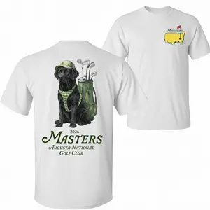 Goft Dog Shirt 2026 Retro Black Labrador Unisex T-shirt, Funny Goft Cute Dog Golf Lover Gifl, Goler Fan, Master Golf, Augusta National Golf Club, Menswear,