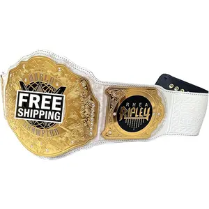 2023 Rhea Riply Belt Adult Championship Title Belt Replica - 2mm Leather Straps  - Fan Gift