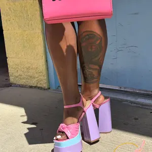 Multi-color Platform Heels