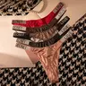 5pcs Women's Rhinestone Thongs Stretchy Sports Panties Pack Sexy Low Waist Womens Lingerie Exquisite Craft Comfortable Breathable Underwear for Women Elegant Solid Colors (Black/Brown/Beige/Blue/White) Skinfriendly Fabric Holiday Gifts for Lover Wife