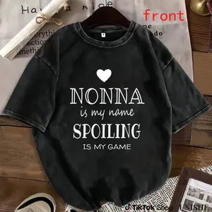 Nonna Is My Name Funny Tee – 100% Cotton Washed Grandma Shirt