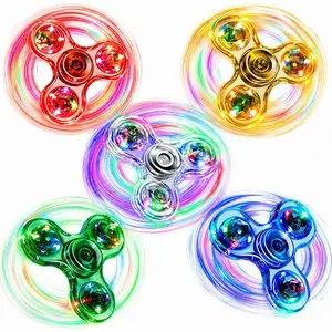 5 Pack Fidget Spinner, Light Up Fidget Spinners for Kids-Glow in The Dark Fidget Toy Party Favors Goodie Bag Stuffers Classroom Prizes