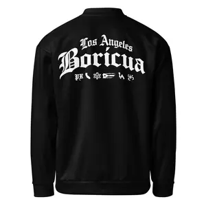 Cali-Boricua Embroidered Fleece Bomber Jacket
