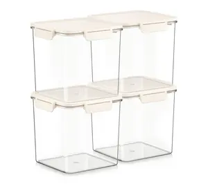 Sorbus Airtight Plastic Food Container, Medium 6.3" Square 4Pk