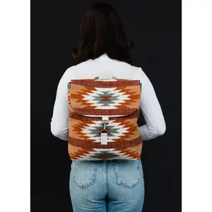 Brown, Rust & Teal Aztec Backpack