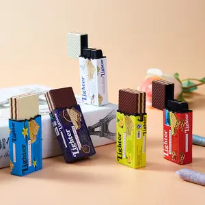 1 Pack Biscuit Butane Torch Lighter Refillable Windproof Jet Flame Lighters for Fireplace Fireworks Grill Camping BBQ Lighter Gift ( Butane Included ))