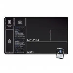 Zones for New Players TCG Playmat for Tabletop Games Gamer Gift Custom Art Trading Card Games mtg Mousepad Magic The Gathering Gaming 23.6" x 13.8" Premium Polyester & Natural Rubber Playmat