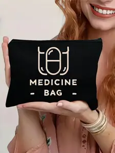 Medicine Storage Bag, Travel Sewing Kit Bag, Zipper Toiletry Bag, Versatile Storage Bag for Travel, Daily Use, Gift for Girlfriend, Daughter, Sister, Teenager, Wife, Grandma
