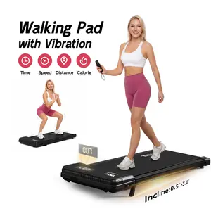 TKW Easy Storage Walking Vibration Pad P1,Vibration,Vibrating Plate, Remote Control Lightweight Under Desk Treadmills For Home & Office,Servo Motor Technology, 4 in 1 Portable Walking Pad Treadmill,Adjustable Incline, 300lbsWeight Capacity