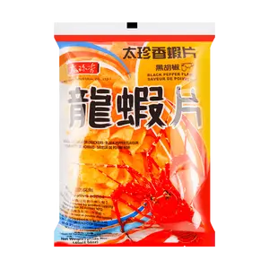 TZS Taiwan Black Pepper Flavored Lobster Crackers - Crispy Seafood Snack, 140g