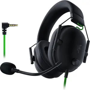 Razer BlackShark V2 X Gaming Headset: 7.1 Surround Sound - 50mm Drivers - Memory Foam Cushion - For PC, PS4, PS5, Switch - 3.5mm Audio Jack - Black (MAIN)