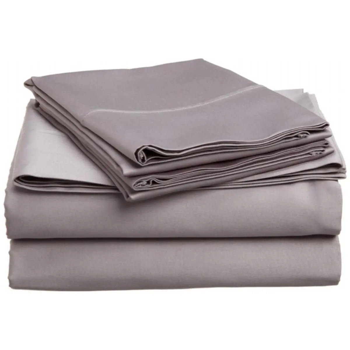 212 MAIN 400 Thread Count Egyptian Cotton Bedsheet Set - Solid Grey, Soft Premium Bedding Linens, Bedding Sheet Sets, Bedsheet Sets