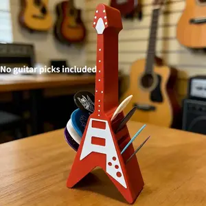 10 Slot Gibson Flying V Guitar Pick Holder Case, Guitar Pick Stand, Fashionable Guitar Accessories, Perfect Gift for Guitarists, Christmas/birthday Present