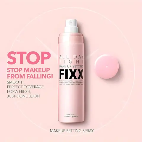 SONATURAL All Day Tight Make Up Setting Fixer – Award-Winning Makeup Setting Spray, Ultra-Fine Mist for Long-Lasting Wear – With Centella, Tea Tree & Lemon Extracts – Korean Skincare, 2.53 fl oz