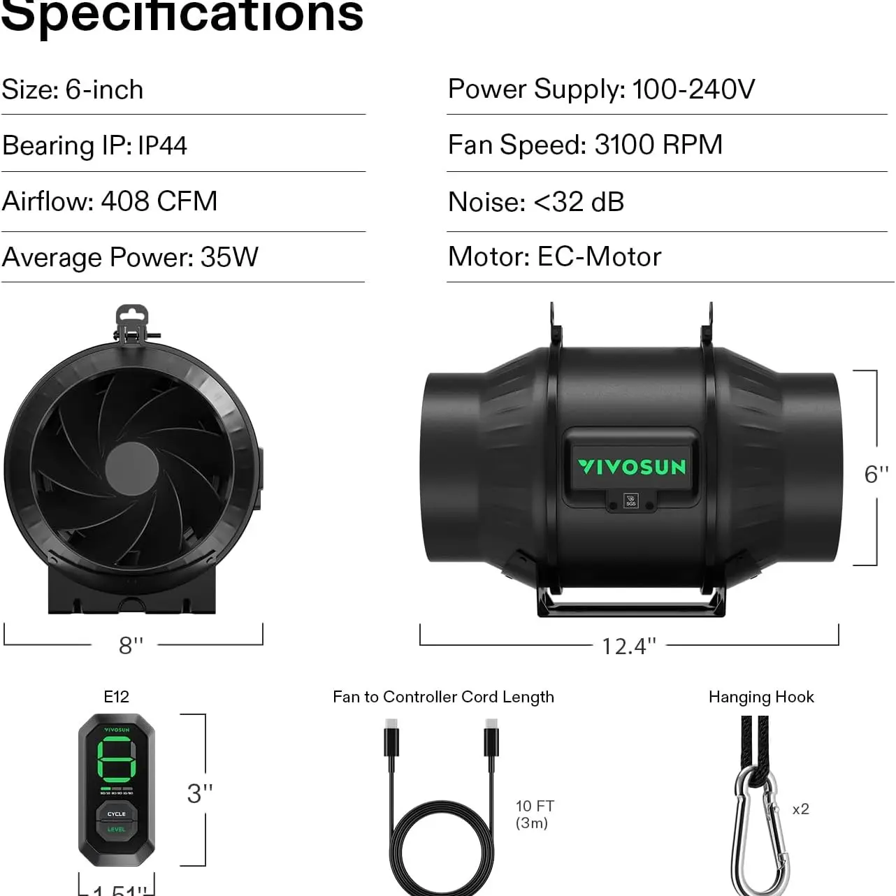 6” & Speed Controller