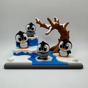 3D Printed Penguin Habitat Display – Winter Ice Scene