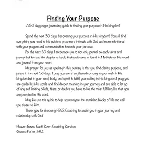 HBES Coaching Finding Your Purpose 30 Day Journaling Kit for Spiritual Growth and Purpose Discovery