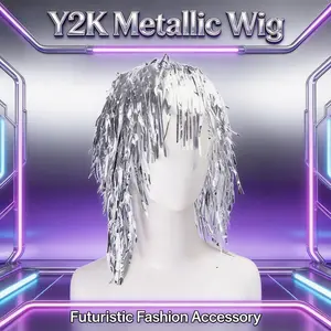 1/6 Piece Colorful Party Wig, Basic Disco Costume Wig, Perfect for Holidays Birthdays New Year Music Festivals Carnivals