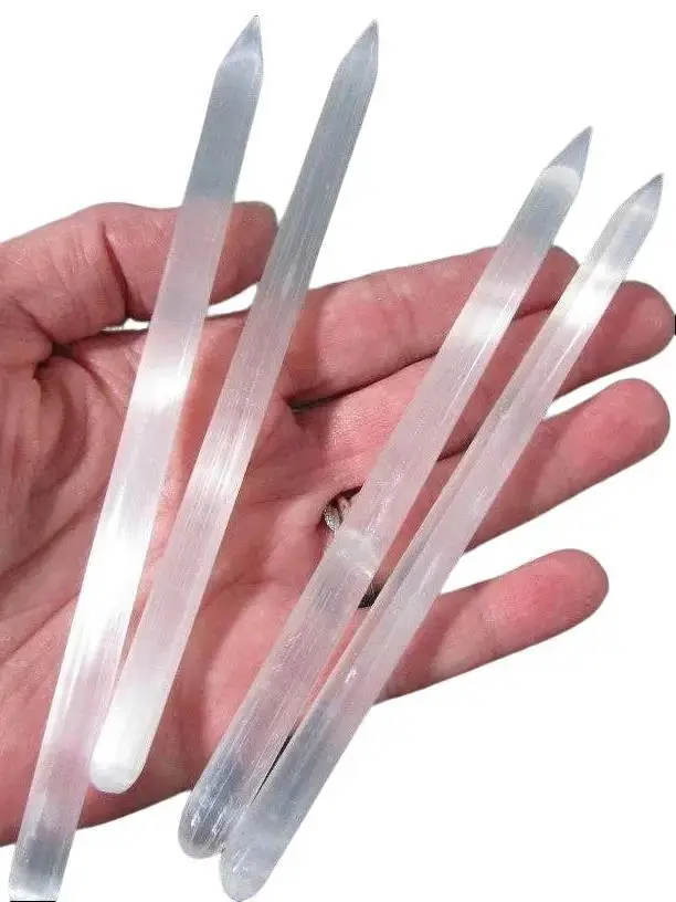 Satin Spar Gypsum Pencil Wand (Selenite)