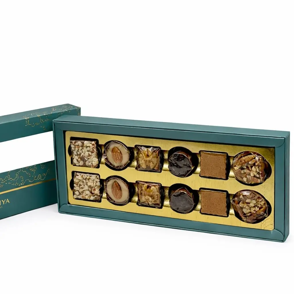 OMNIYA Chocolate Special Box – 12 Assorted Gourmet Milk Chocolates | Elegant Gift for Birthdays & Anniversaries