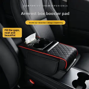 Multifunctional Car Center Console Organizer Armrest Cushion with 4 in 1 Design for Extra Storage Space Car Storage Organizers