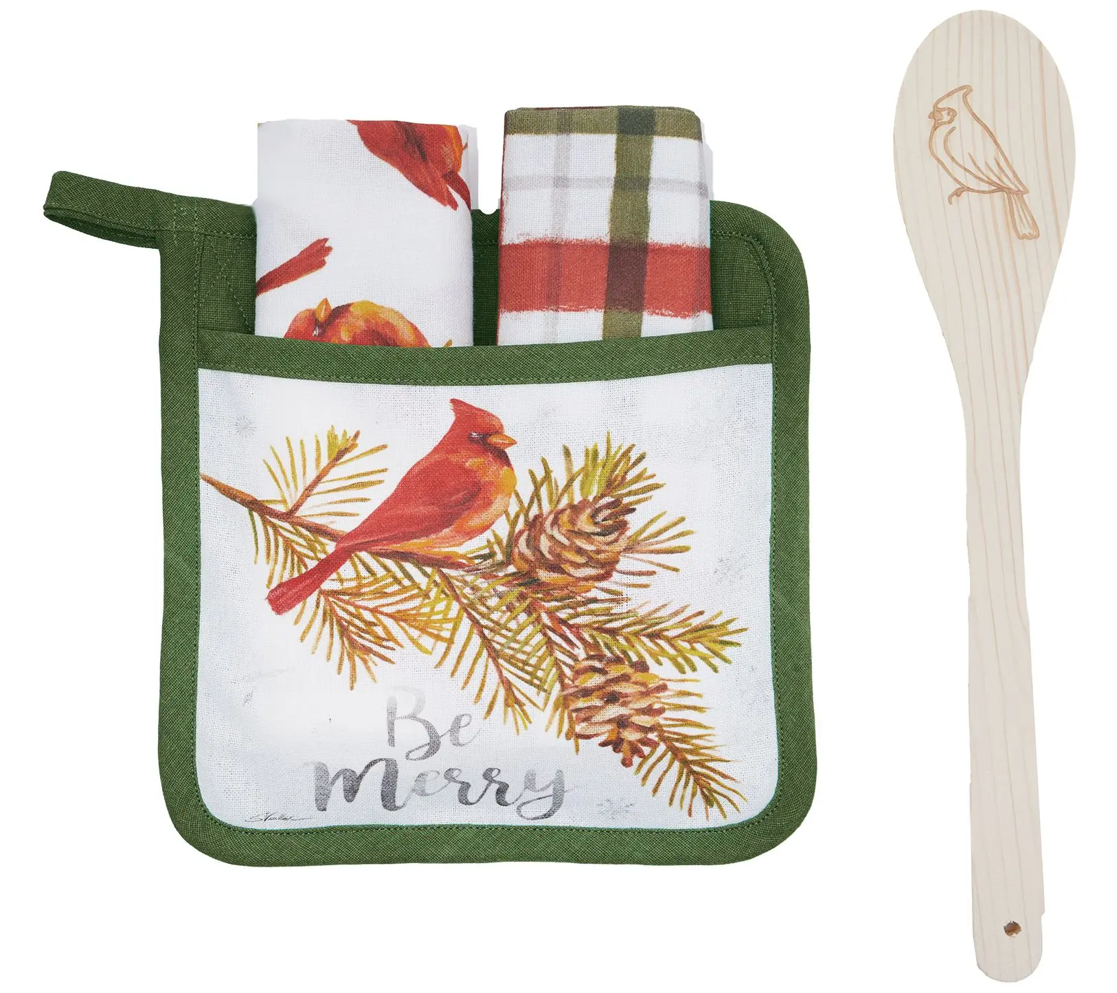 C&F Home 4-Piece Christmas Potholder Gift Set