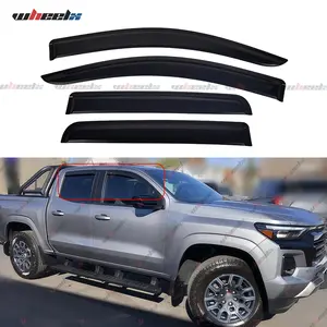 2023-2024 Chevrolet Colorado GMC Canyon Crew Cab Rain Guard 4PCS | Window Visor Sun Shade Wind Deflector | All Weather Protection | Direct Fit Truck Accessories Upgrade