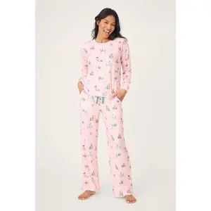 P.J. Salvage Peace & Pawlidays Dog Print Pants Set