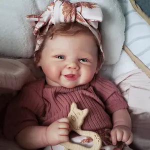 18 Inch Vivienne Lifelike Handmade Painted Reborn Dolls Soft Vinyl And Cloth Body Reborn Dolls With Rooted Hair For A Perfect Gift